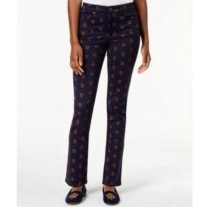 Charter Club Lexington Printed Jeans Blue